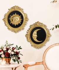 Gold Sun & Moon Wall Decor (Set of 2)