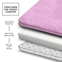 Lavender Memory Foam Bath Mats (Set of 2)