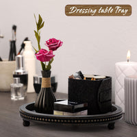 Black Beaded Wooden Tray