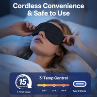 Black Heated Eye Mask