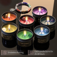 Chakra Crystal Candles (Set of 7)