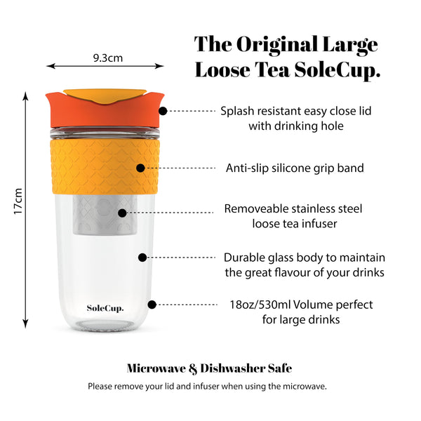 Red Glass Travel Tea Mug