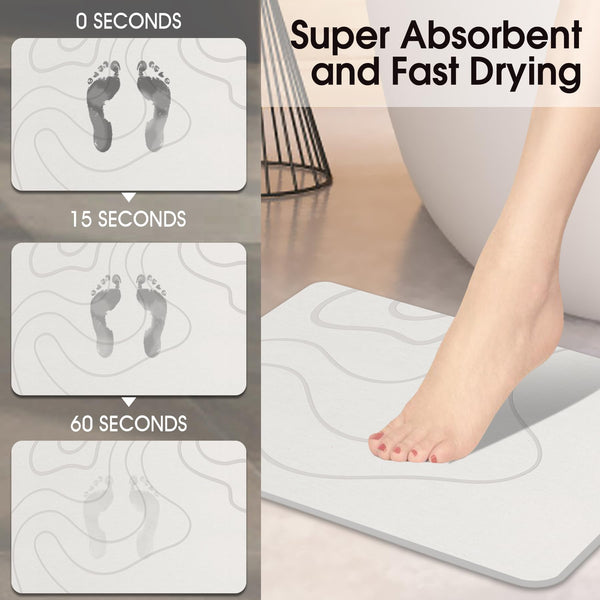 White Stone Bath Mat