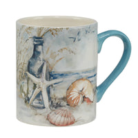 Coastal Ceramic Mugs (Set of 4)