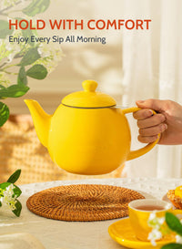 Yellow Porcelain Teapot