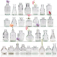 Clear Glass Flower Bud Vases