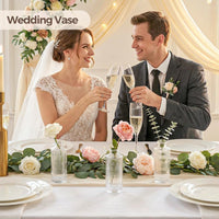 Clear Glass Bud Vases (Set of 6)