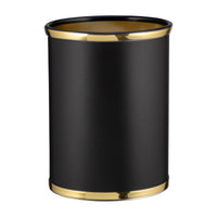 Black & Brass Waste Basket