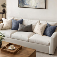 Blue Linen Throw Pillow Cover (Set of 2)