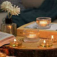Clear Glass Tealight Holders (Set of 24)