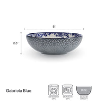 Blue Floral Pasta Bowls (Set of 2)