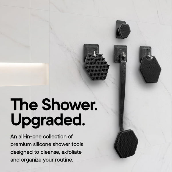 Charcoal Silicone Shower Set