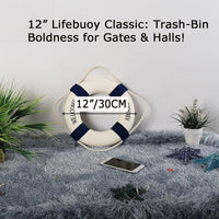 Navy Lifebuoy Wall Decor