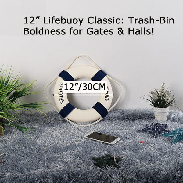 Navy Lifebuoy Wall Decor