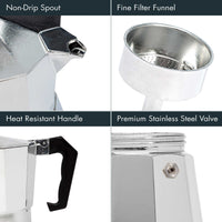 Silver Stovetop Espresso Maker