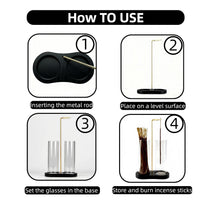 Black Glass Incense Holder