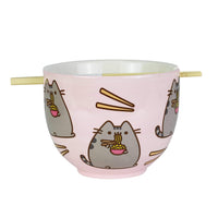 Pink Ramen Bowl with Chopsticks