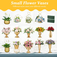 Gold Metal Planter Vase (Set of 2)