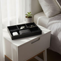 Black Leather Valet Tray