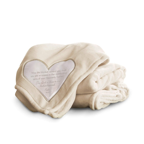 Beige Plush Throw Blanket