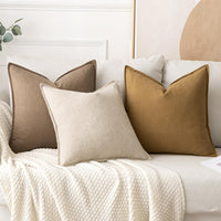 Natural Beige Euro Sham Cover (Set of 2)