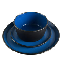 Matte Blue Stoneware Set (Set of 12)