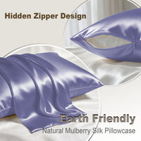 Grayish Blue Silk Pillowcase