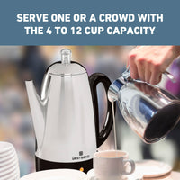 Silver Electric Coffee Percolator
