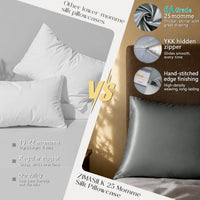 Iron Gray Silk Pillowcase