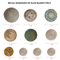 Seagrass Wall Basket Decor (Set of 10)