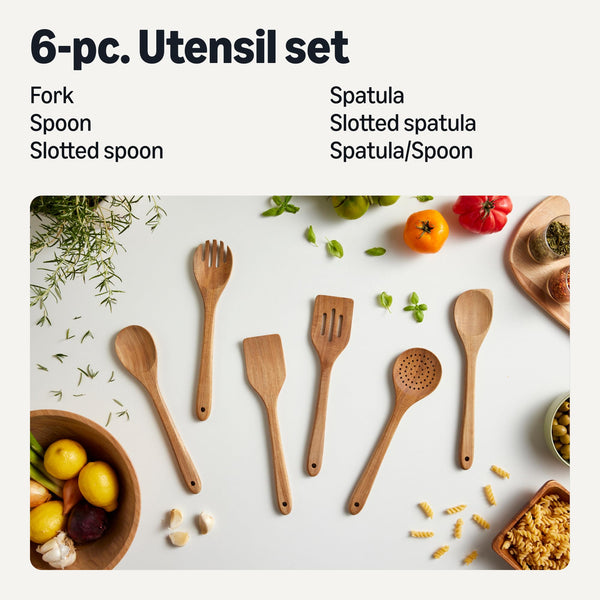 Acacia Cooking Utensils (Set of 6)