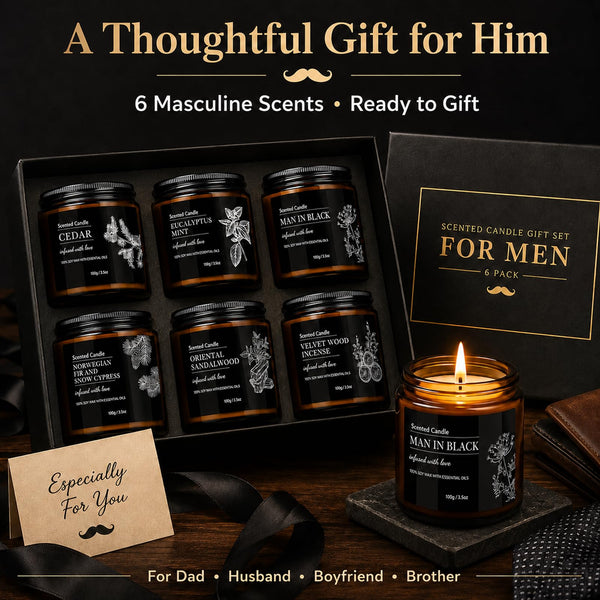 Scented Candle Gift Set (Set of 6)