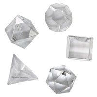 Clear Quartz Platonic Solids (Set of 5)