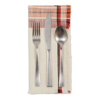 Orange Plaid Napkins (Set of 6)