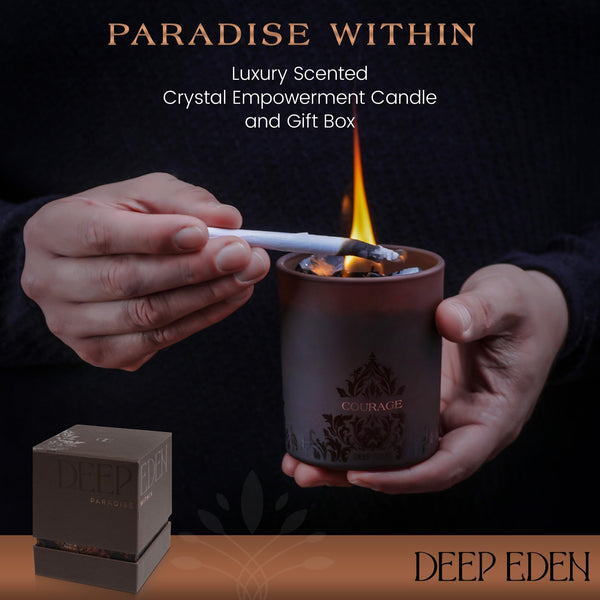 Forest Mahogany Crystal Candle (Set of 3)