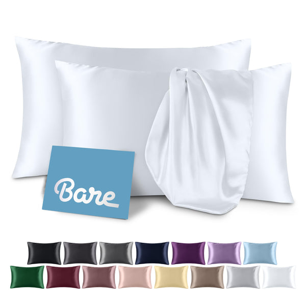 White Satin Pillowcases (Set of 2)