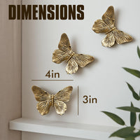 Copper Butterfly Wall Decor (Set of 3)