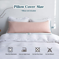 Dusty Pink Linen Body Pillow Cover