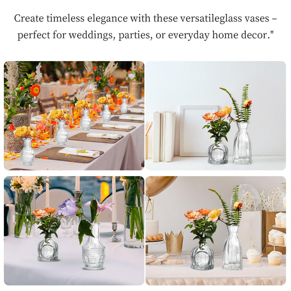Assorted Clear Bud Vases (Set of 64)