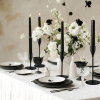 Black Candlestick Holders (Set of 15)