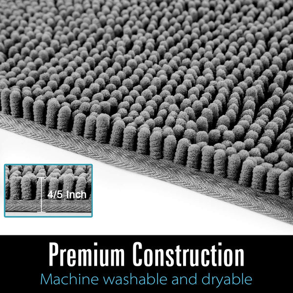 Grey Shaggy Bath Mat