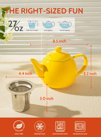 Yellow Porcelain Teapot