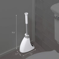 White Plunger & Toilet Brush Set