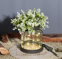 Vintage Glass Lantern Vase