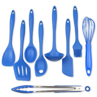 Blue Silicone Kitchen Tools (Set of 9)