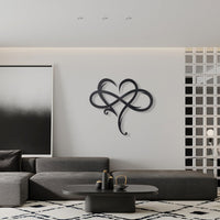 Black Infinity Heart Wall Decor