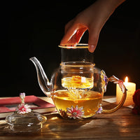 Enamel Flower Teapot