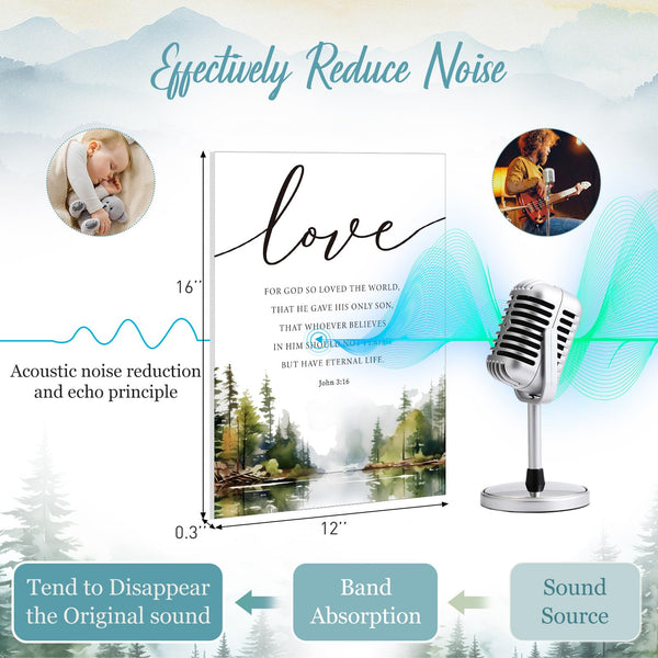 Faith Hope Love Wall Panels (Set of 6)