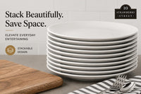 White Coupe Dinner Plates (Set of 12)