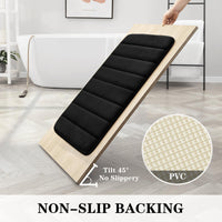 Black Memory Foam Bath Mat (Set of 3)